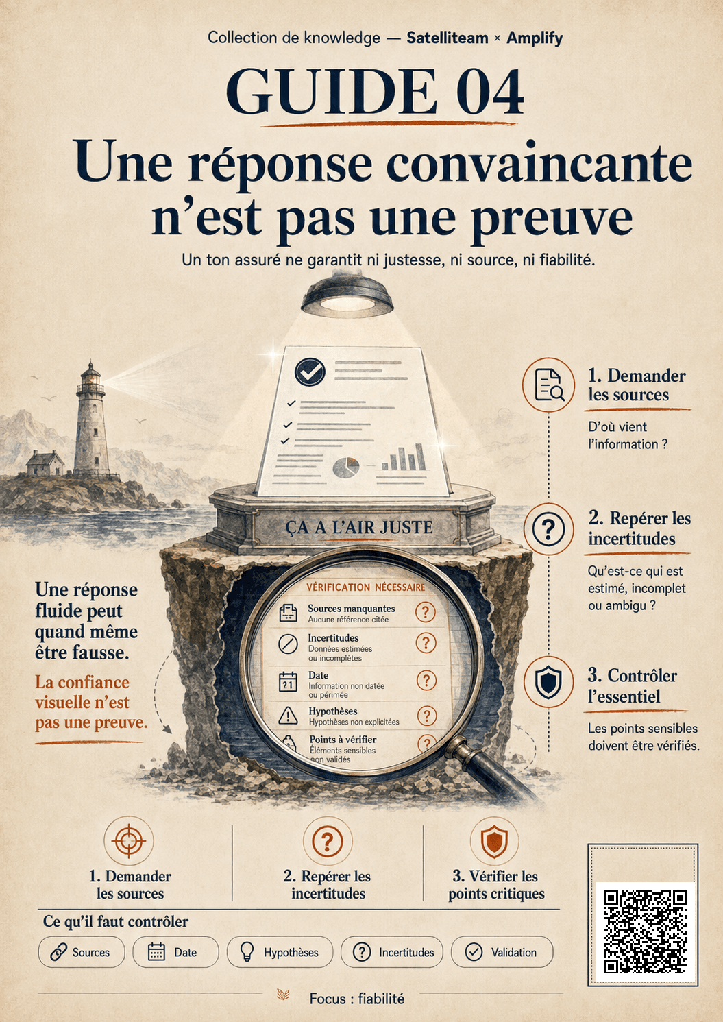 Affiche : Une réponse convaincante n’est pas une preuve